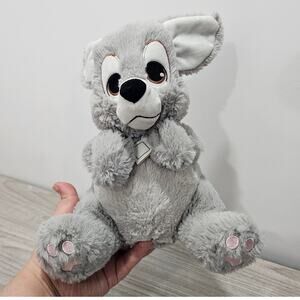 Disney Parks Baby Scamp Lady & The Tramp NO BLANKET POUCH Plush Gray Blue